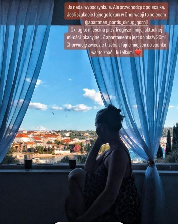 Apartman Pontis Okrug Gornji Trogir Bagian luar foto